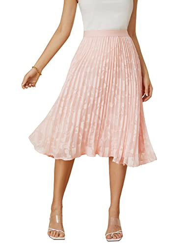 GRACE KARIN Chiffon, Pleated Swing Skirt