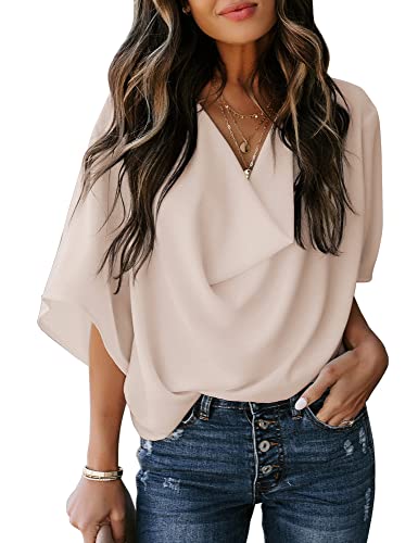 Dokotoo Short Sleeve Draped-Front Top