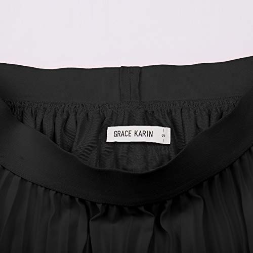 GRACE KARIN Elegant High Waist Pleated Swing Skirt